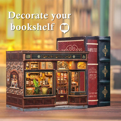 Corner Coffee Shop DIY Book Nook Kit - Detail