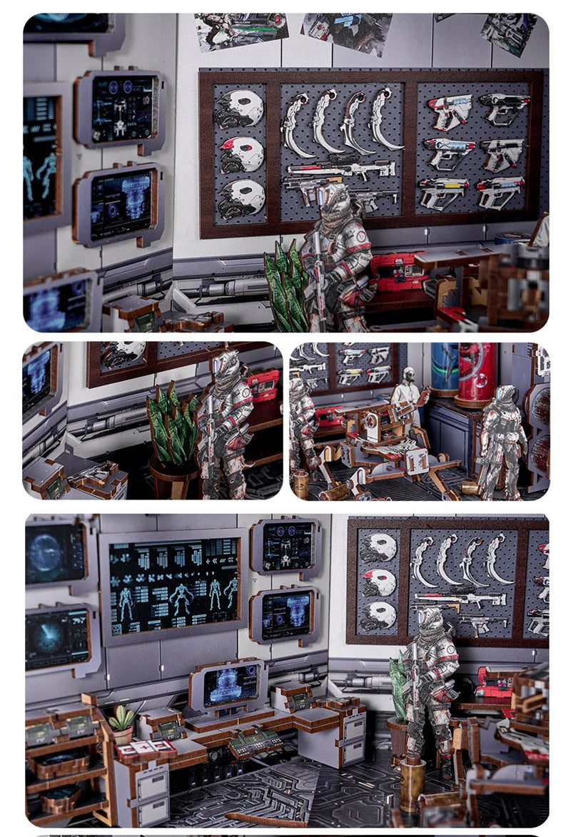 DIY Wooden International Space Station Casa Miniature Model Kits With LED Lights Dollhouse for Friends Birthday Gifts Book Nook Kit Australia