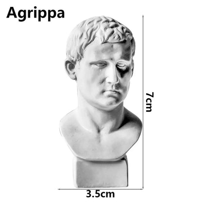 Greek Mythology Miniature Bust Statues – Plaster Shelf Ornaments