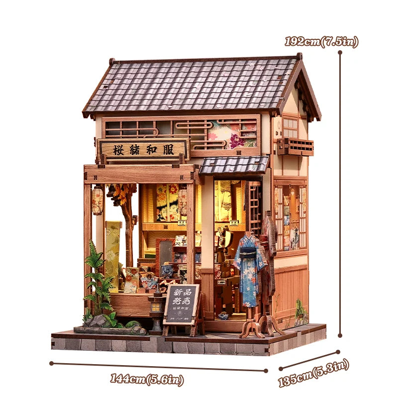Sakura Kimono Shop DIY Book Nook Kit - Image 7