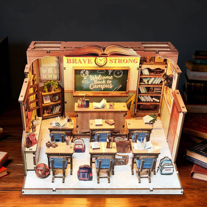 The Classroom DIY Miniature House Kit - Side View