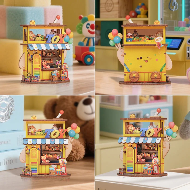 CUTEBEE Mini Store Series DIY Miniature House 3D Wooden Puzzle Toys Handmade Dollhouse Kit for TaleBox Corner Toy Store Book Nook Kit Australia