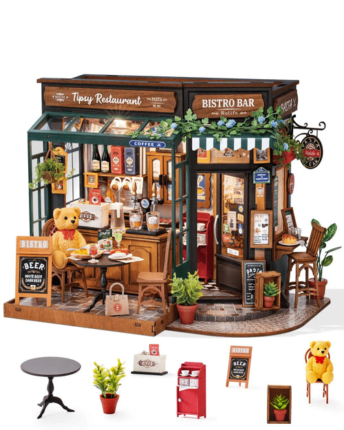 Tipsy Restaurant DIY Miniature House Kit Book Nook Kit Australia