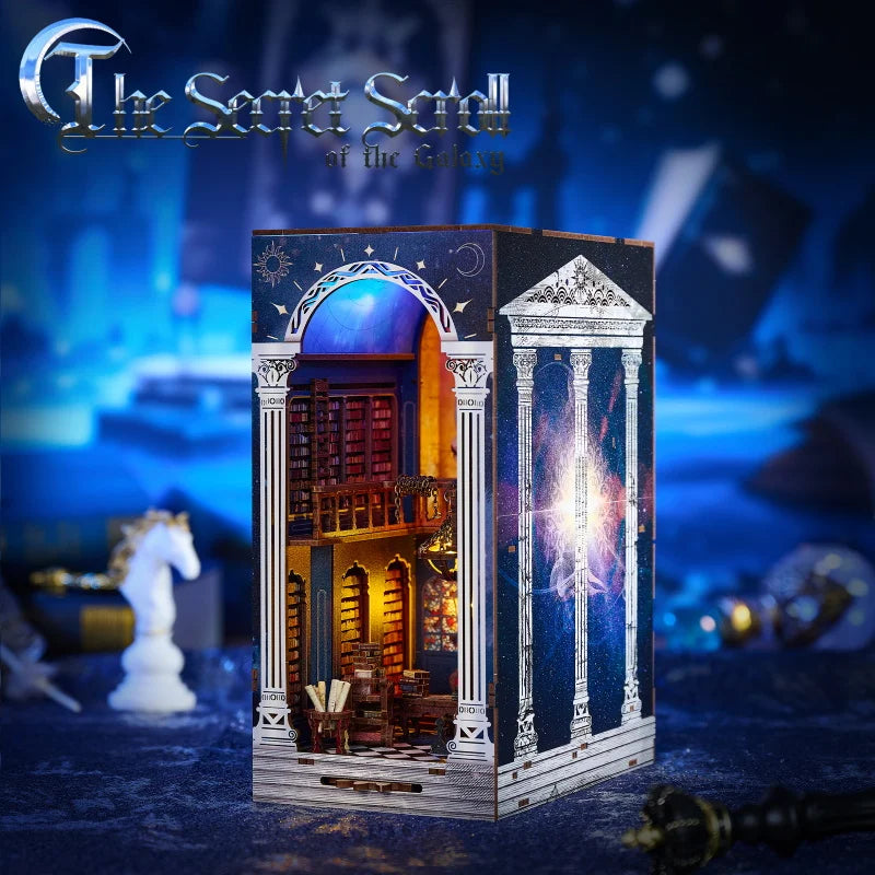 The Secret Scroll Of The Galaxy DIY Wooden Book Nook Kit