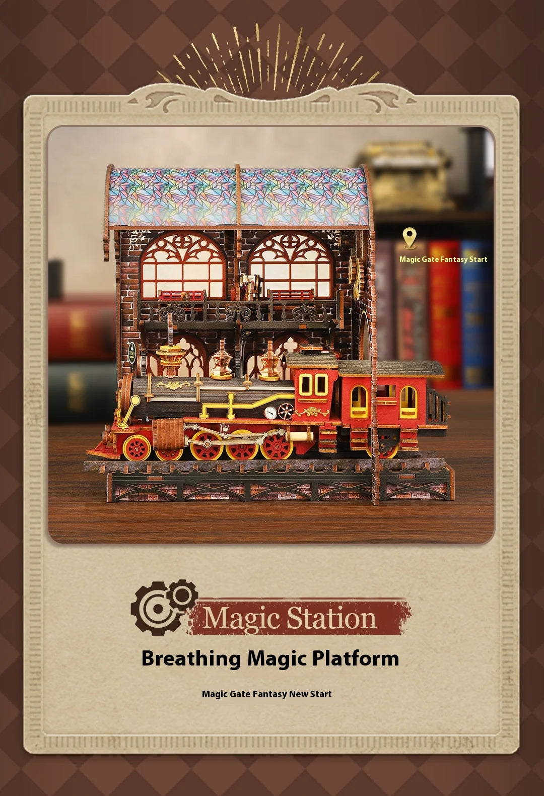 Diy Wooden Book Nook Shelf Insert Kit Miniature Model The Zero Platform Train Bookend Doll House Decor For Birthday Gifts Book Nook Kit Australia