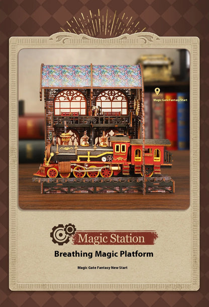 Diy Wooden Book Nook Shelf Insert Kit Miniature Model The Zero Platform Train Bookend Doll House Decor For Birthday Gifts Book Nook Kit Australia