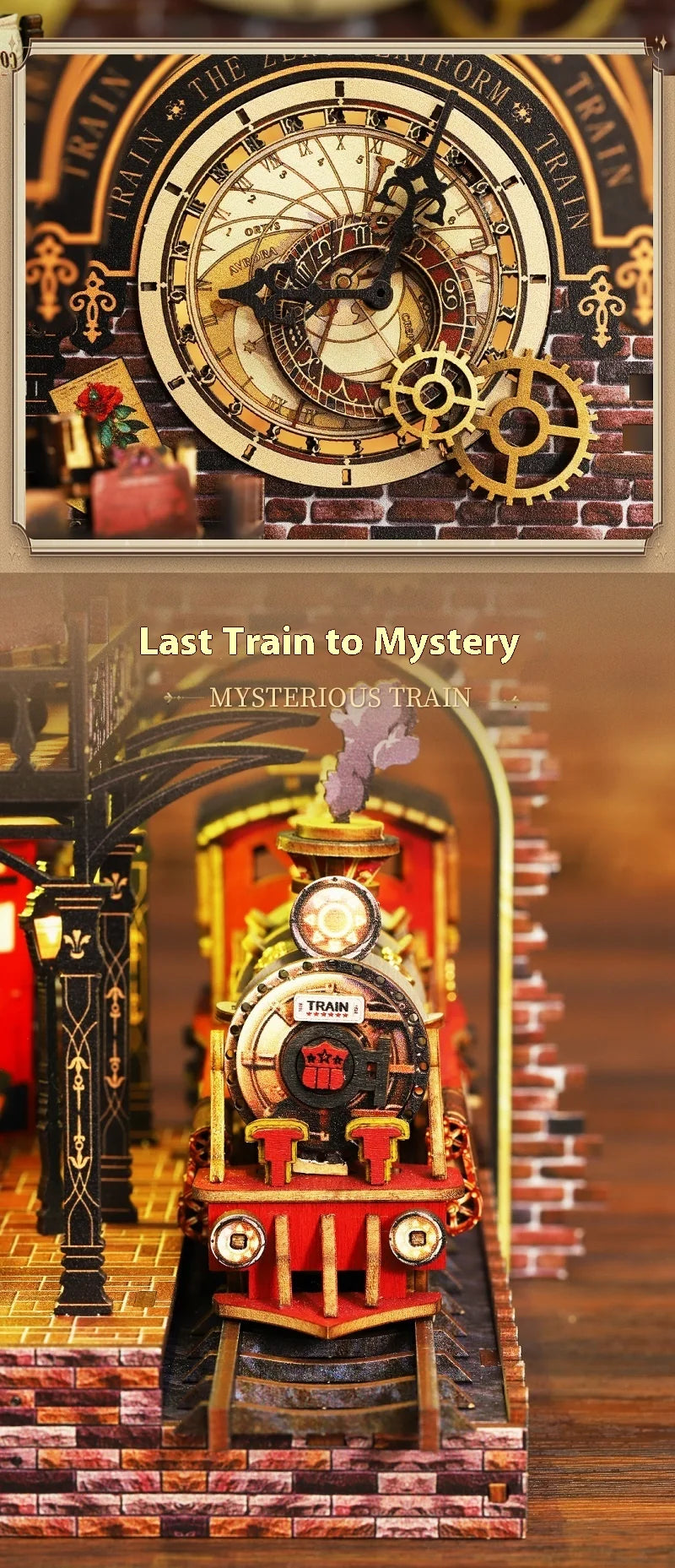 Diy Wooden Book Nook Shelf Insert Kit Miniature Model The Zero Platform Train Bookend Doll House Decor For Birthday Gifts Book Nook Kit Australia