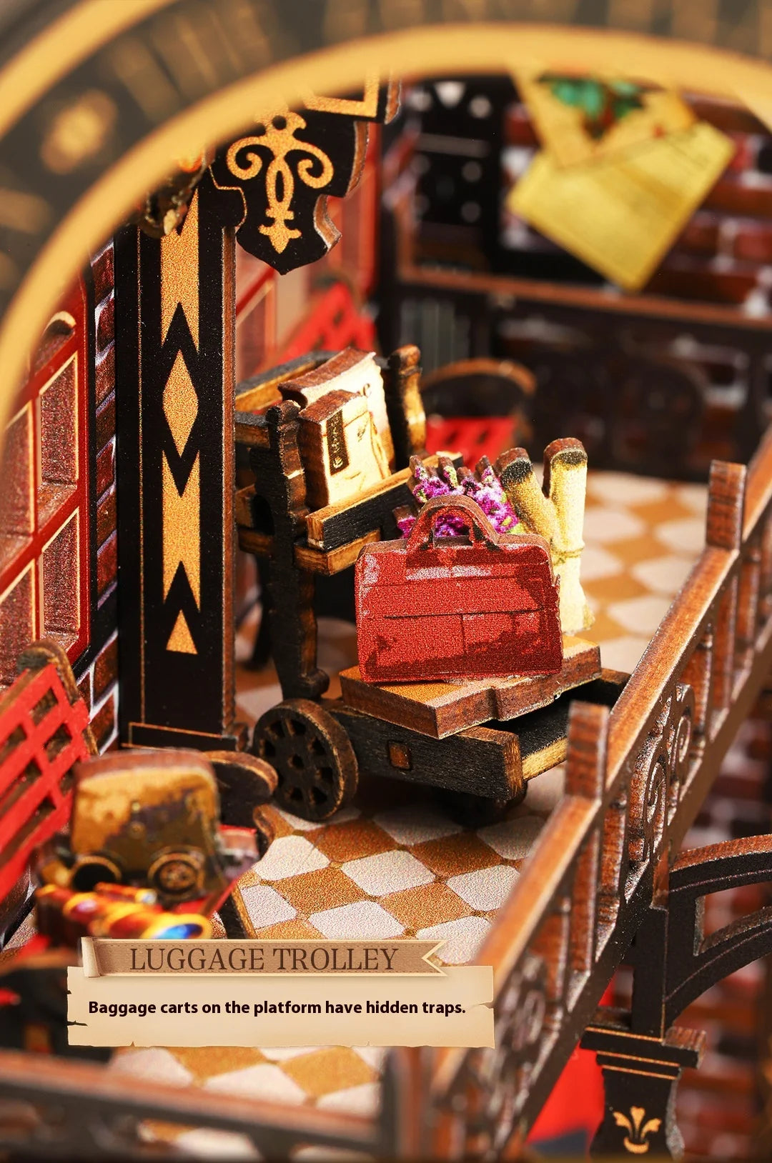 Diy Wooden Book Nook Shelf Insert Kit Miniature Model The Zero Platform Train Bookend Doll House Decor For Birthday Gifts Book Nook Kit Australia