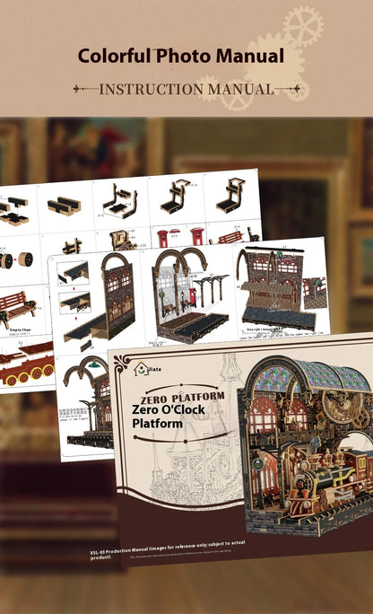 Diy Wooden Book Nook Shelf Insert Kit Miniature Model The Zero Platform Train Bookend Doll House Decor For Birthday Gifts Book Nook Kit Australia