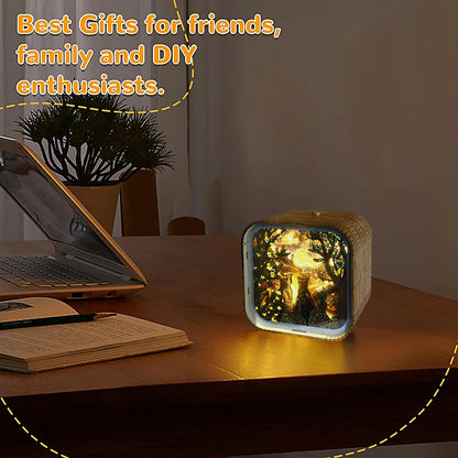 Van Gogh Starry Night Wooden 3D Puzzle Lamp
