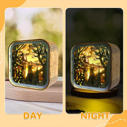 Van Gogh Starry Night Wooden 3D Puzzle Lamp