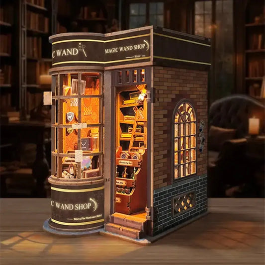 Wizard’s Study DIY Book Nook Kit – Magic Library Miniature for Bookshelf Decor