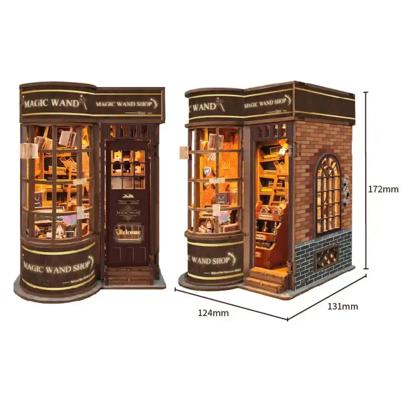 Wizard’s Study DIY Book Nook Kit – Magic Library Miniature for Bookshelf Decor SQ-51