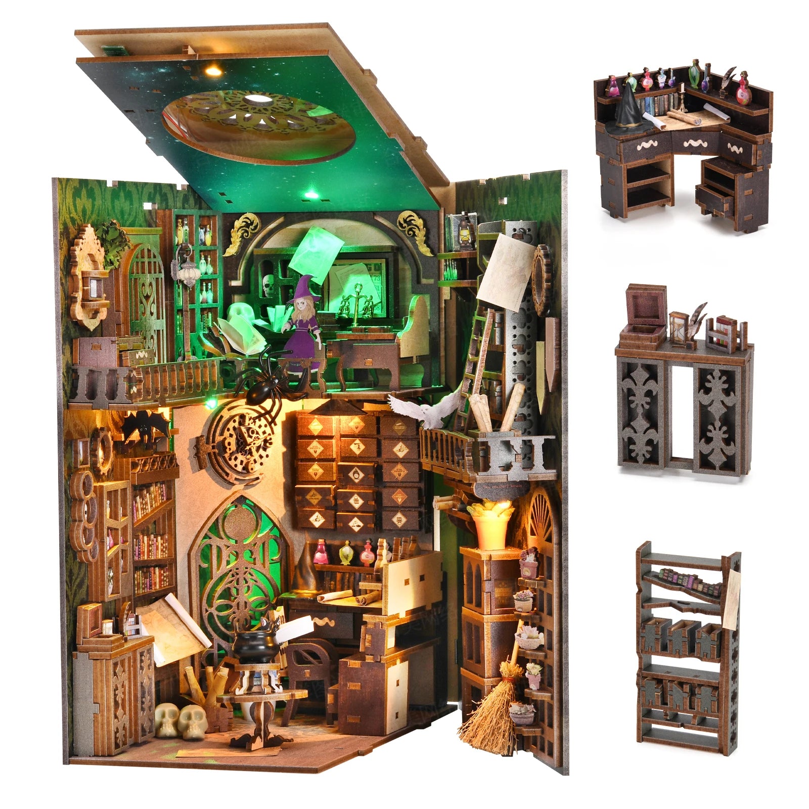Wizard’s Study DIY Book Nook Kit – Magical Library Scene for Fantasy Lovers - Book Nook Kit Australia