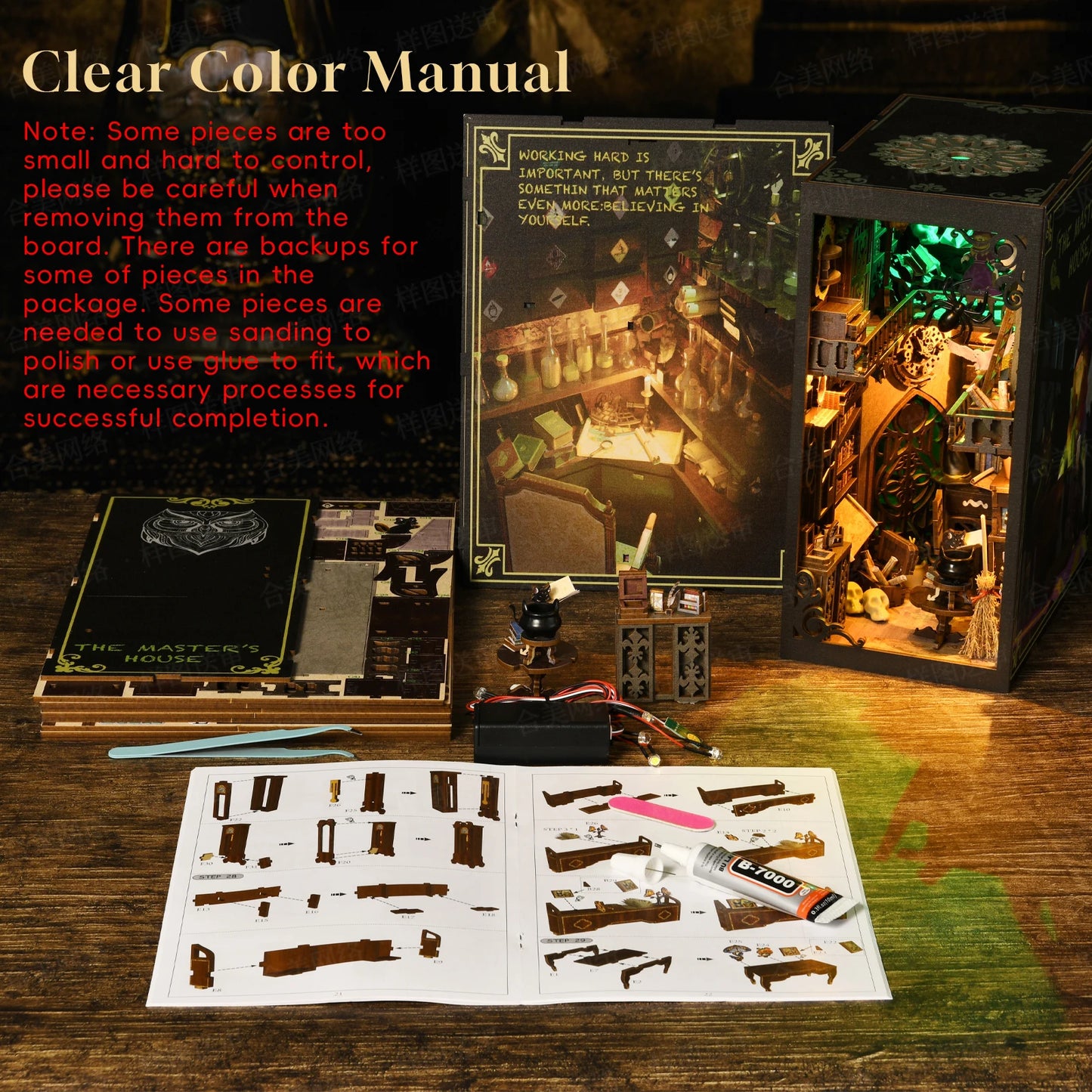 Wizard’s Study DIY Book Nook Kit – Magical Library Scene for Fantasy Lovers - Book Nook Kit Australia