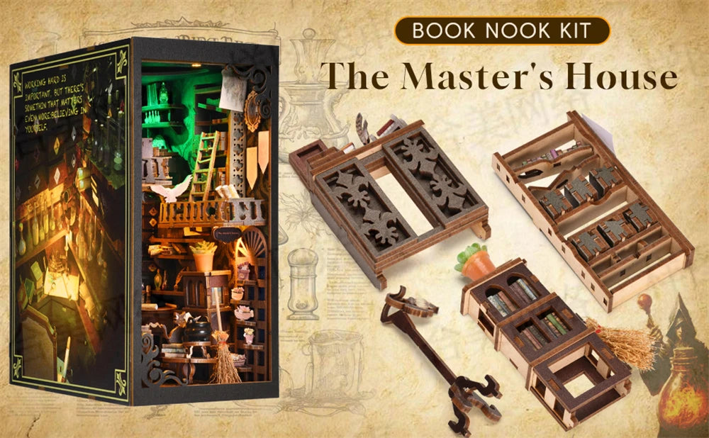 Wizard’s Study DIY Book Nook Kit – Magical Library Scene for Fantasy Lovers - Book Nook Kit Australia