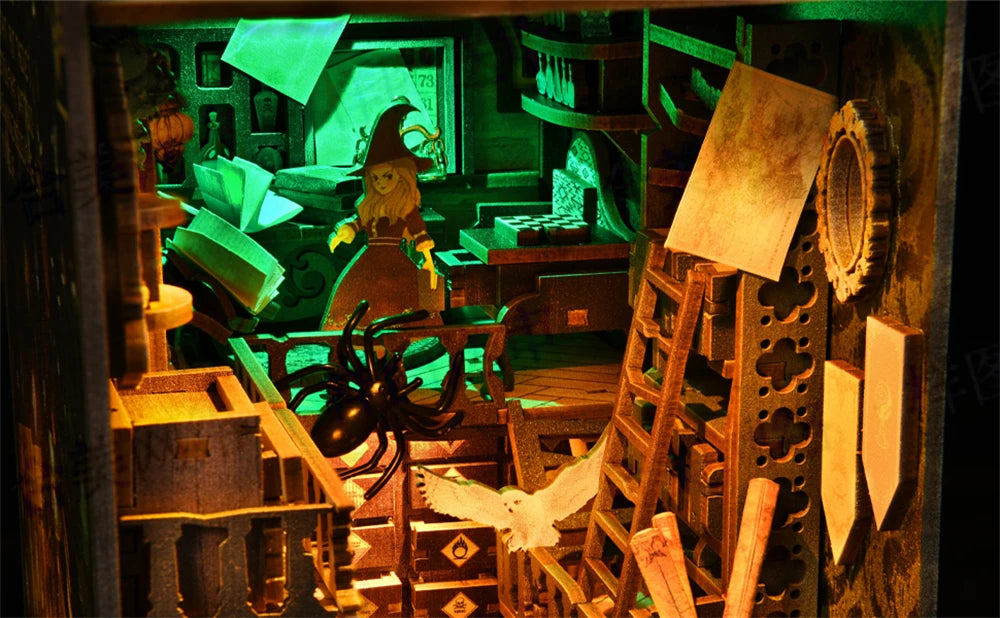 Wizard’s Study DIY Book Nook Kit – Magical Library Scene for Fantasy Lovers - Book Nook Kit Australia