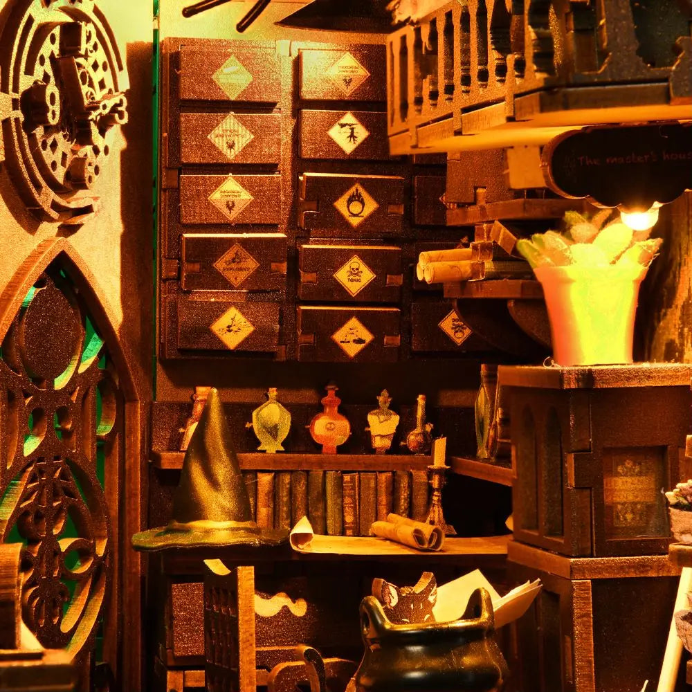 Wizard’s Study DIY Book Nook Kit – Magical Library Scene for Fantasy Lovers - Book Nook Kit Australia